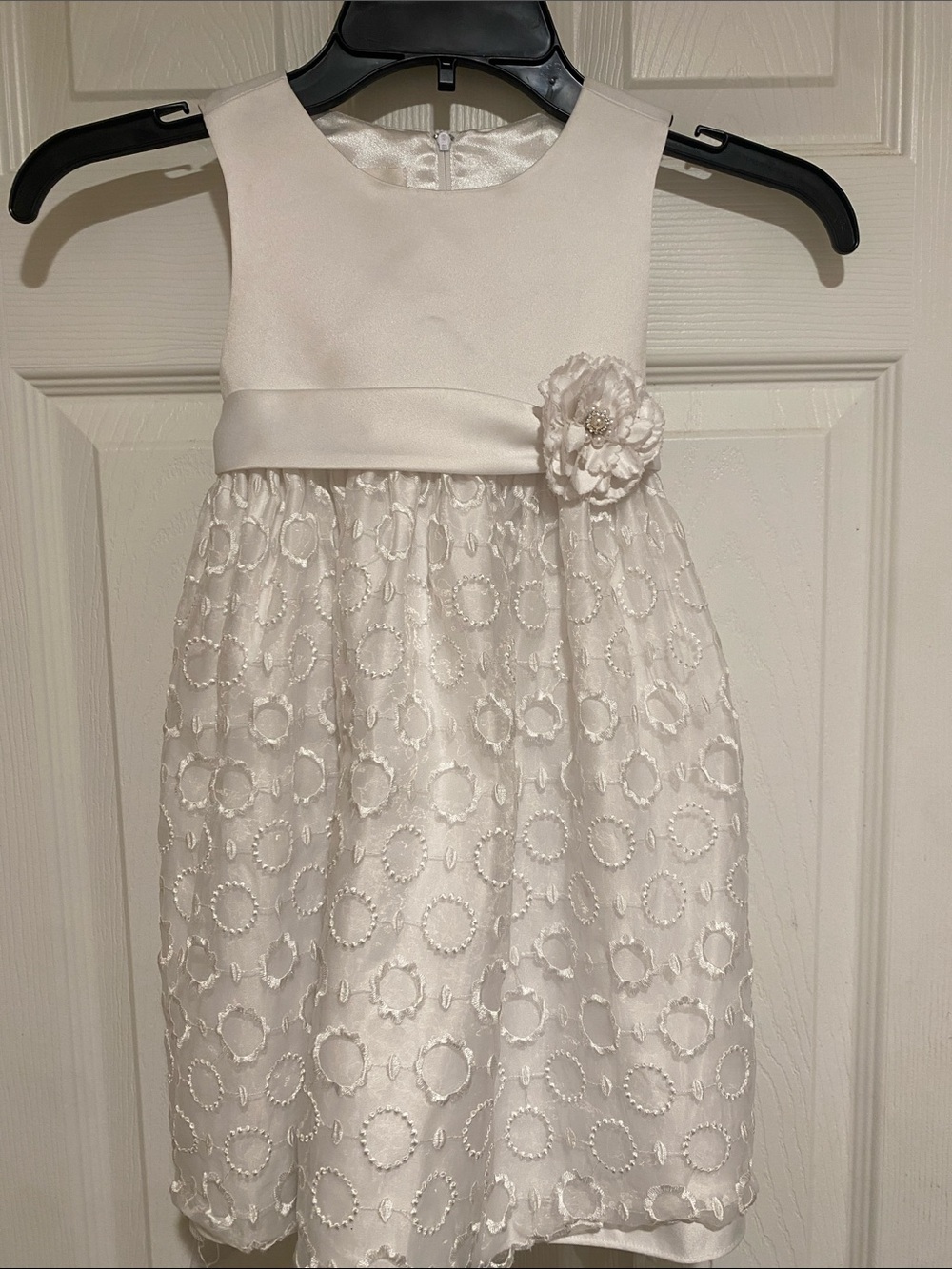 American Princess Cream Floral Sash Party Dress